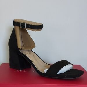Kelly & Katie Black Ankle Strap Sandals